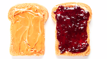 peanut butter and jelly on toast