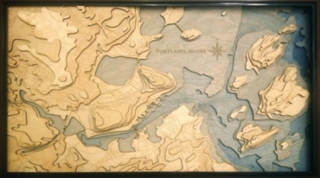 laser cut map